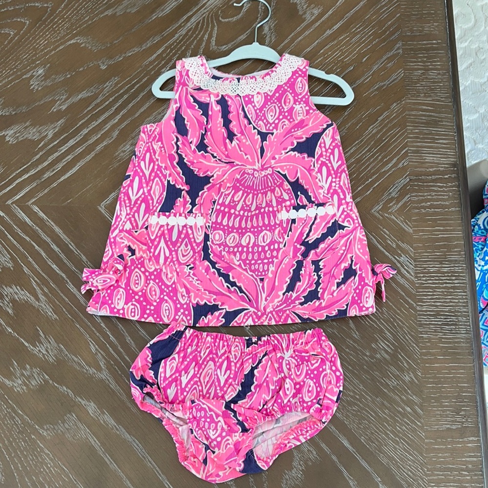 EUC Lilly toddler shift with bloomers